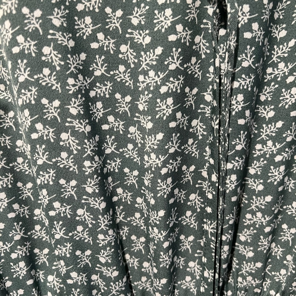 Chic Green Floral High Low Dress sz large - Picture 5 of 8